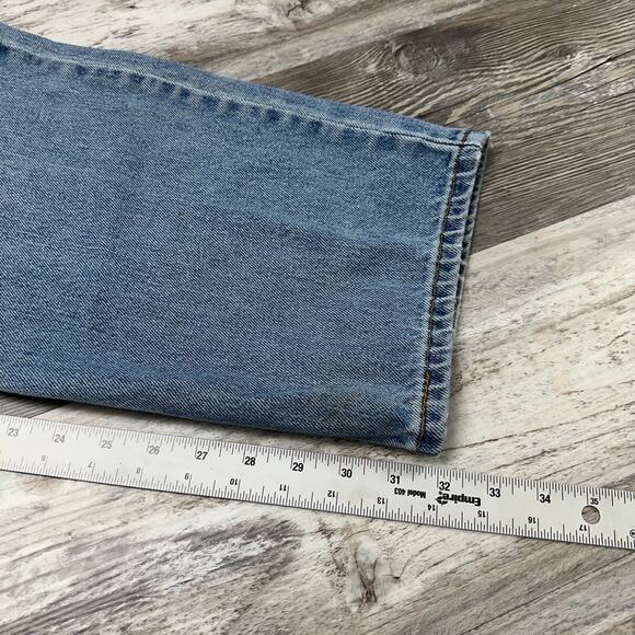 Levis 550 Faded Mid Wash Blue Mens 38x32 Relaxed Fit Straight Leg Jeans Red Tab - Picture 7 of 13